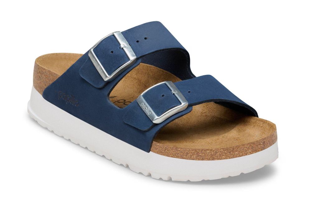 Arizona Flex Platform | Nubuck Leather, Size: 36/5-5.5, Type: Navy, Width: Medium/Narrow