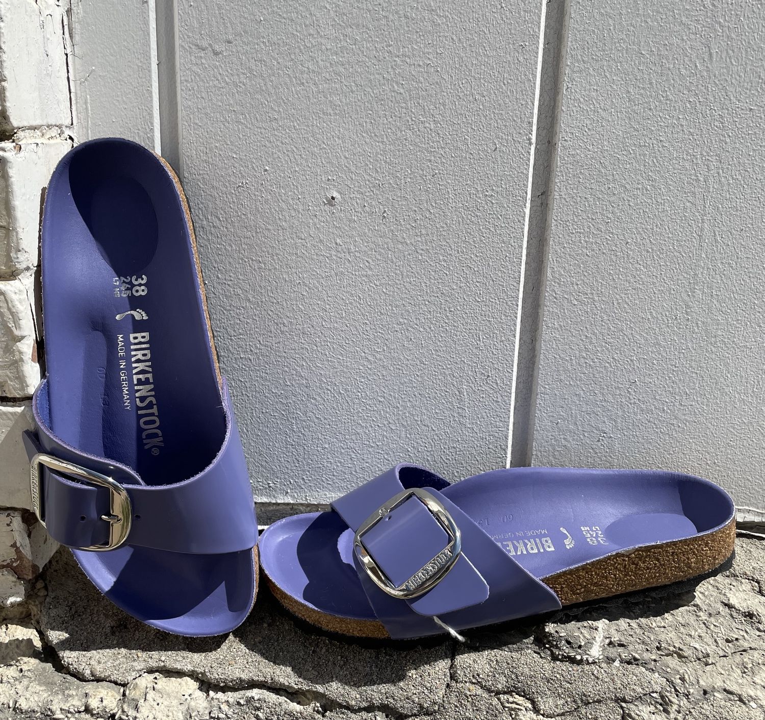 Madrid Big Buckle | Natural Leather Patent |