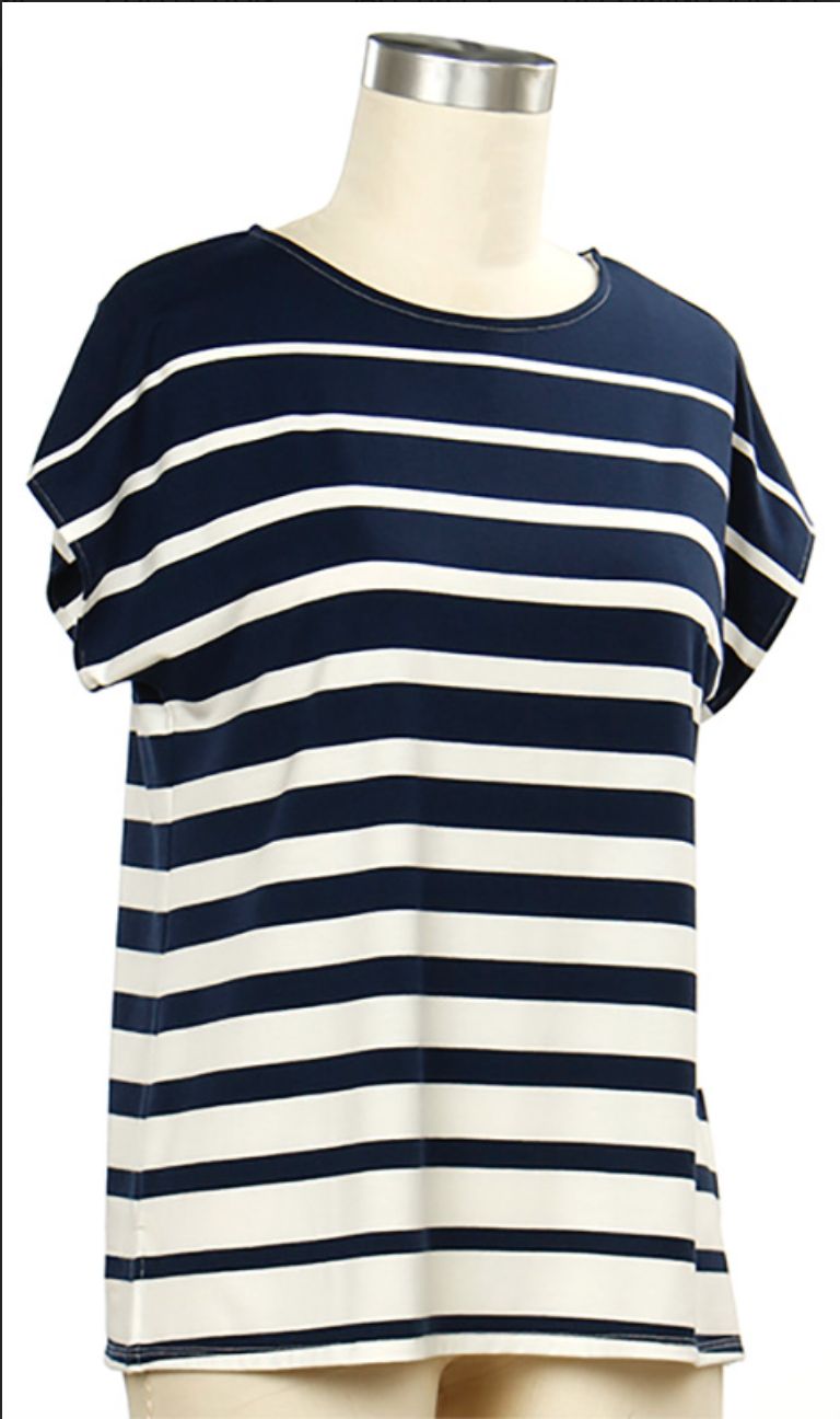 Inhabit Joy Ext Sleeve Stripe Top