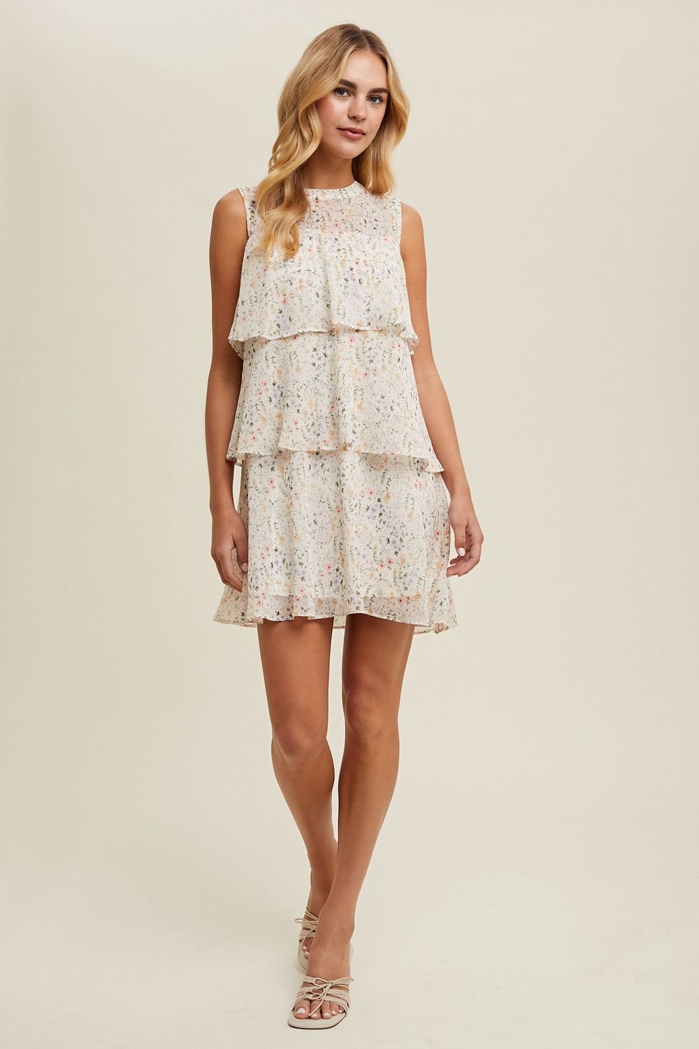 Floral Tiered Mini Dress