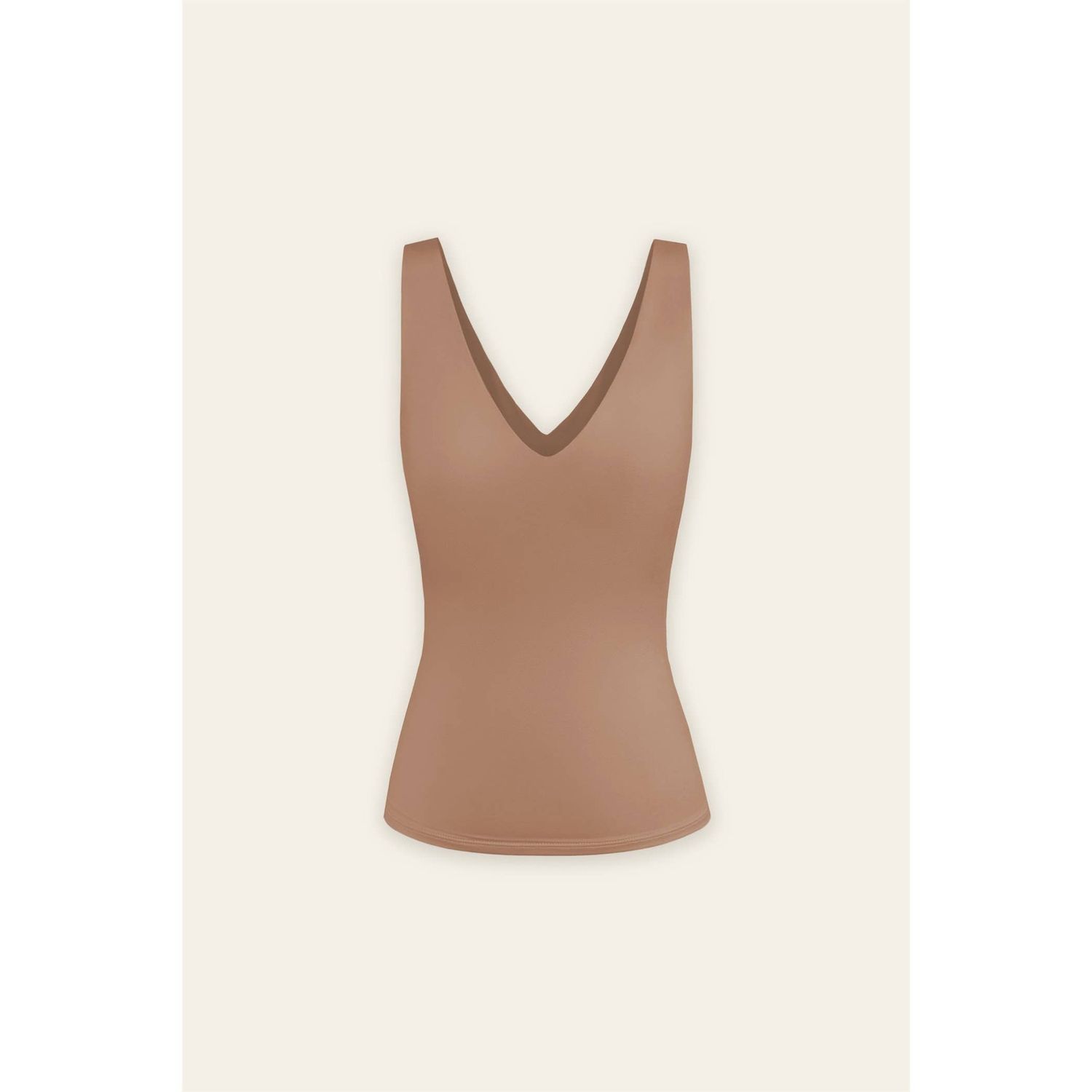 V Neck Double Faced Top, Color: MAUVE, Size: Small