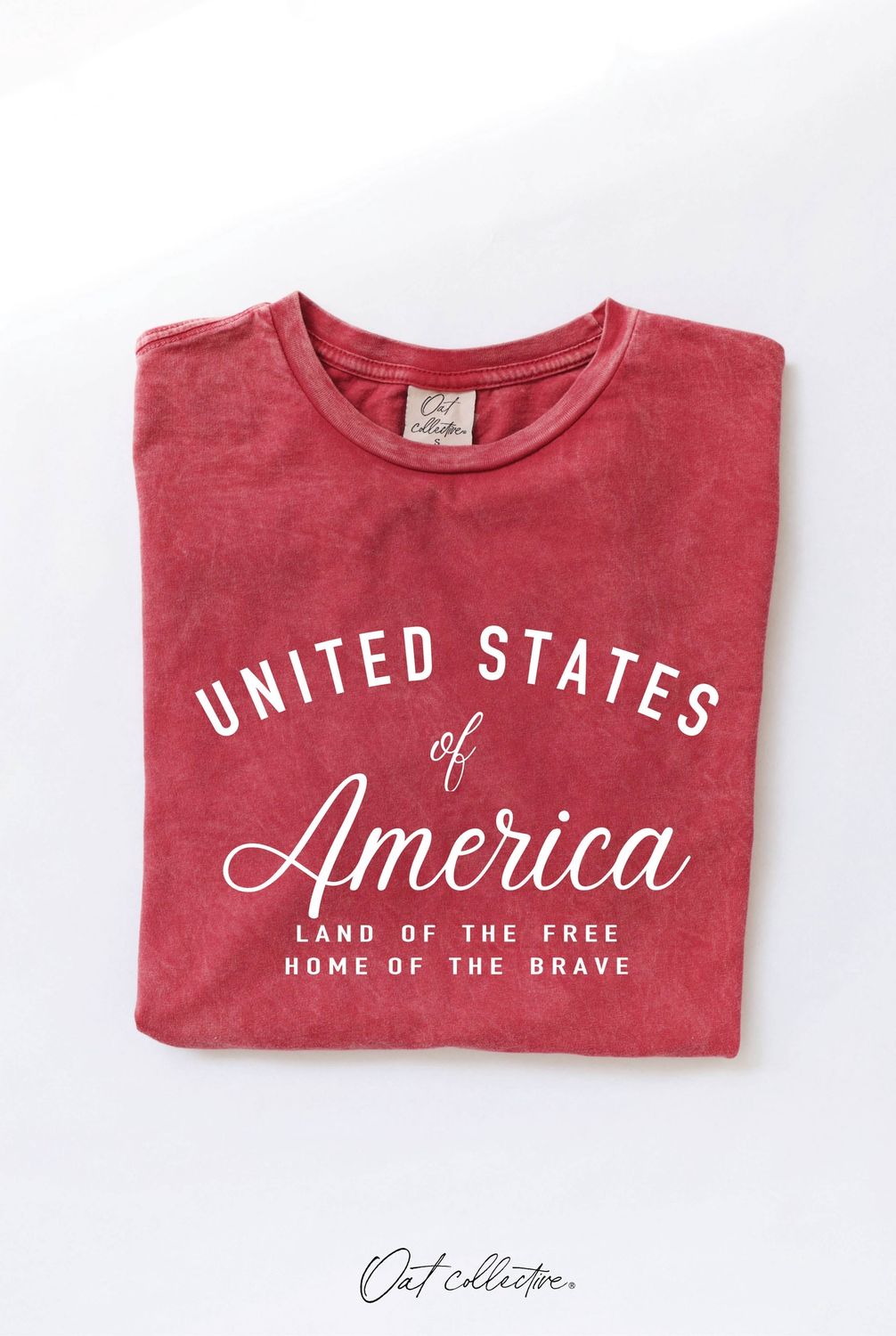 UNITED STATES OF AMERICA Mineral Graphic Top-DELETE, Color: CARDINAL, Size: S