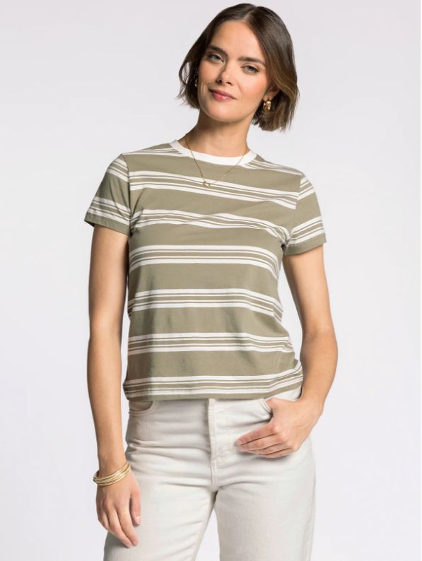 Natalie Tee, Color: Green Tea Ivory, Size: Small