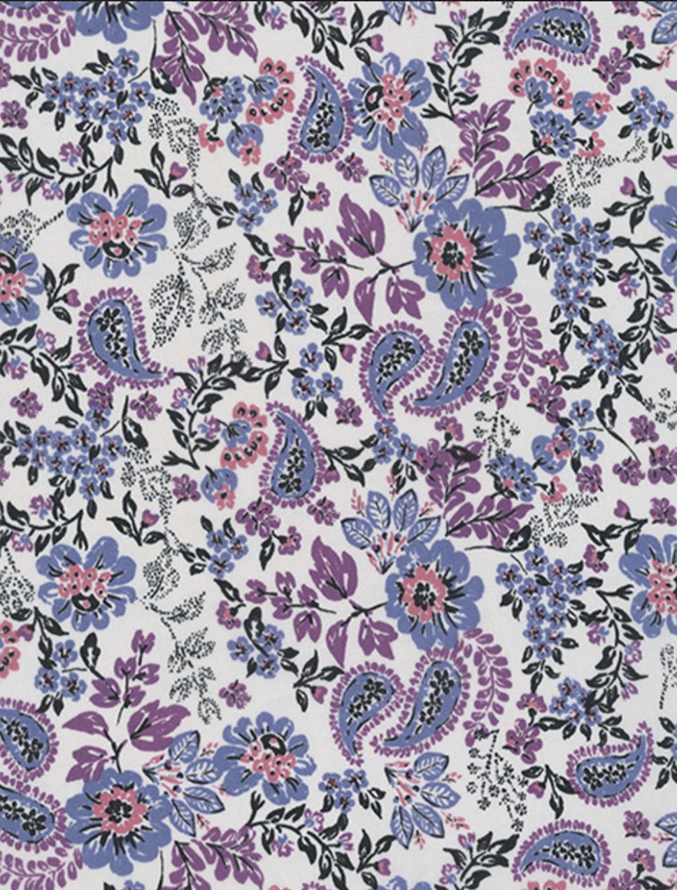 Quiet Meadow Cap Sleeve Floral Print, Color: Lavilicious Gray, Size: Small