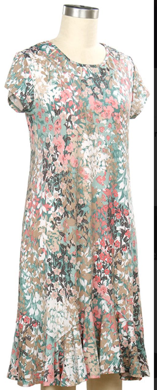 Quella Flutter Short Sleeve Print Dress