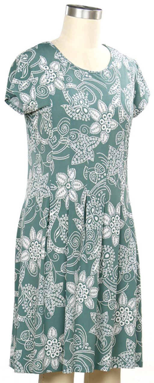 Cap Sleeve Charlee Print Dress, Color: Hyde Park White, Size: Small