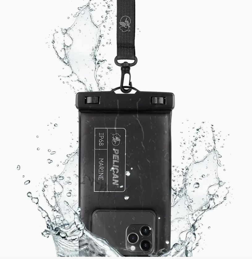 Pelican Marine Waterproof Floating Phone Pouch, Color: Stealth Black