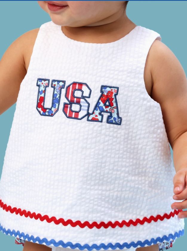 Baby Girls USA Freedom Floral Swing Top &amp; Bloomer Set, Color: Freedom Floral, Size: 12-18M