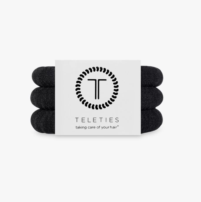 Nylon Hair Ties, Color: Jet Black, Size: Small