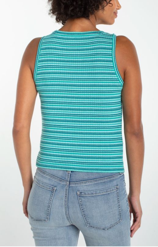 Sleeveless Twist Front Knit Top
