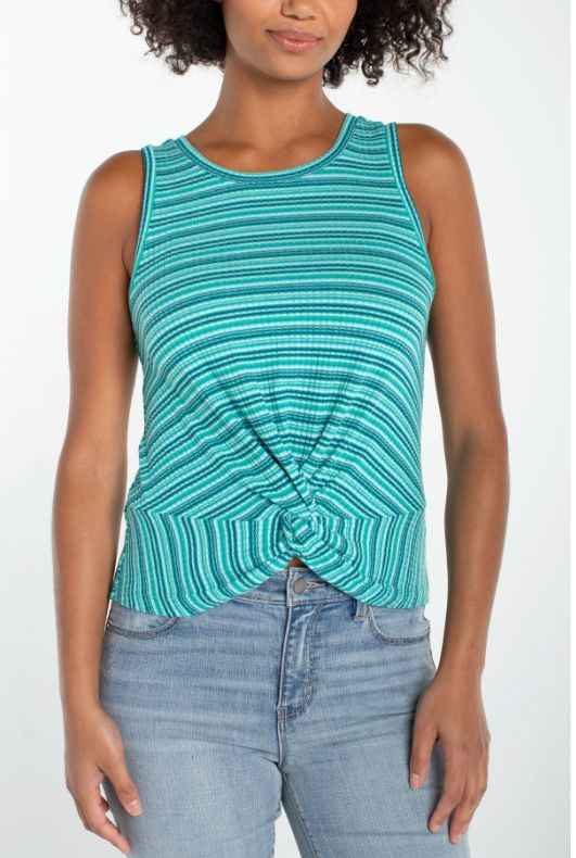 Sleeveless Twist Front Knit Top