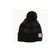 Baby Buffalo Paid Pom Beanie, Color: Black/Dark Grey