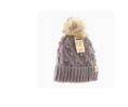 Kids Bobble Knit Faux Fur Pom Beanie