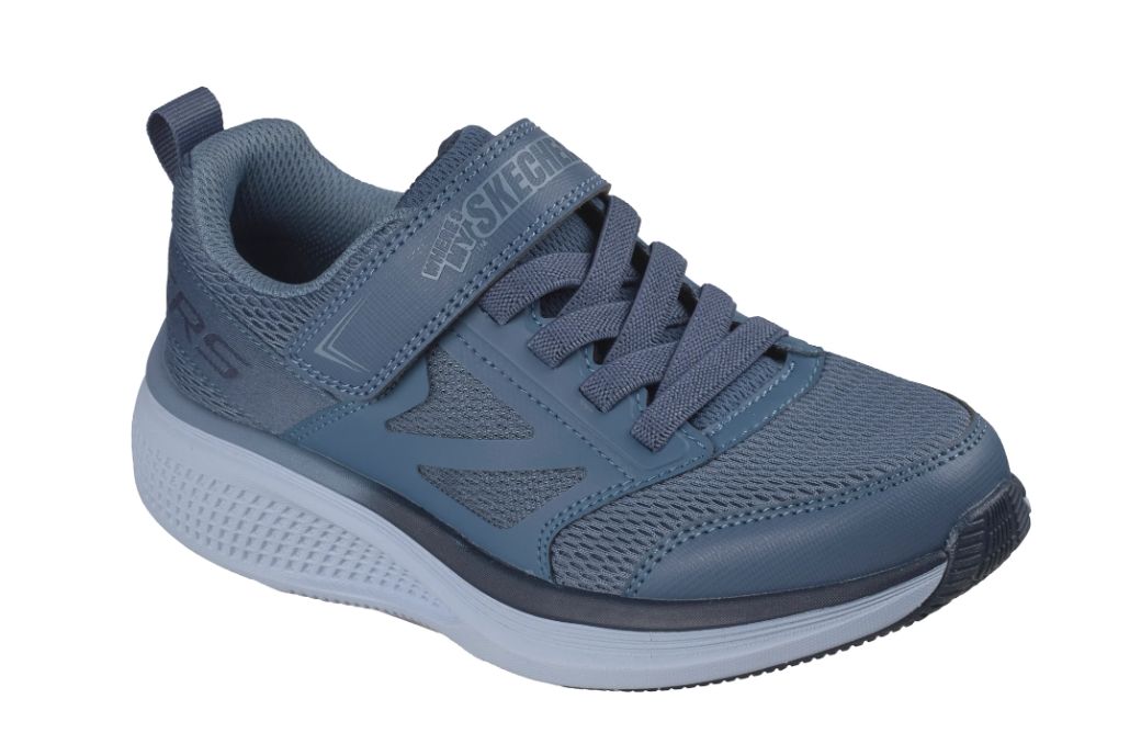 Boys' GO RUN Elevate 2.0 - Where's My Skechers?, Color: Slate, Size: 10.5, Type: Kids