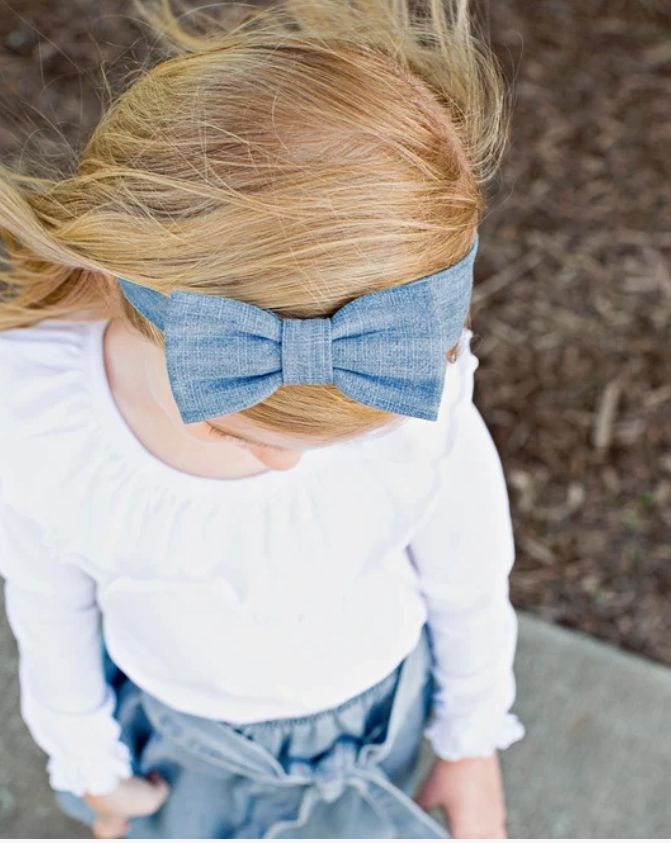 Light Wash Denim Headband