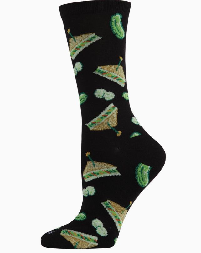 Memoi Sandwiches Bamboo Blend Crew Socks
