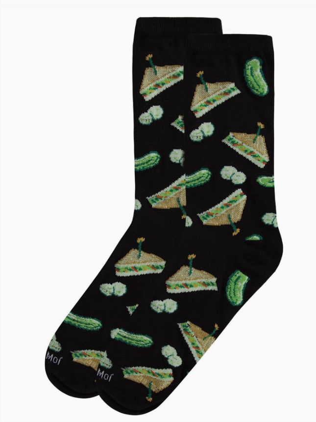 Memoi Sandwiches Bamboo Blend Crew Socks