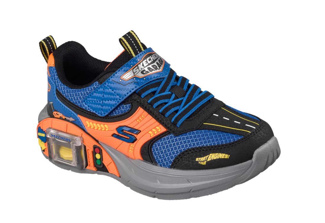 Boys Skechers Garage, Color: Black/Navy, Size: 10.5, Type: Kids