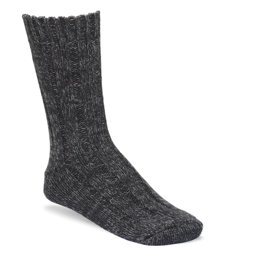Men's Cotton Twist Socks, Color: Black, Size: 42-44 (US 9-11)