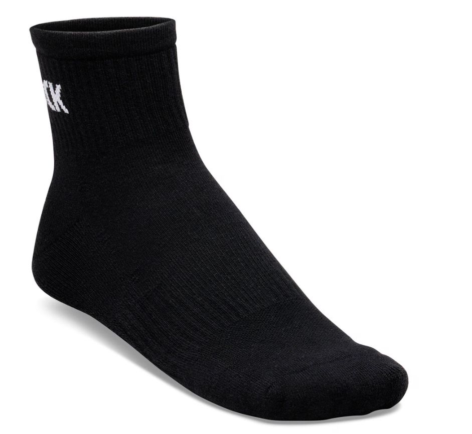 Cotton Crew Ankle, Color: Black, Size: W: 36-38 (US 5-7)