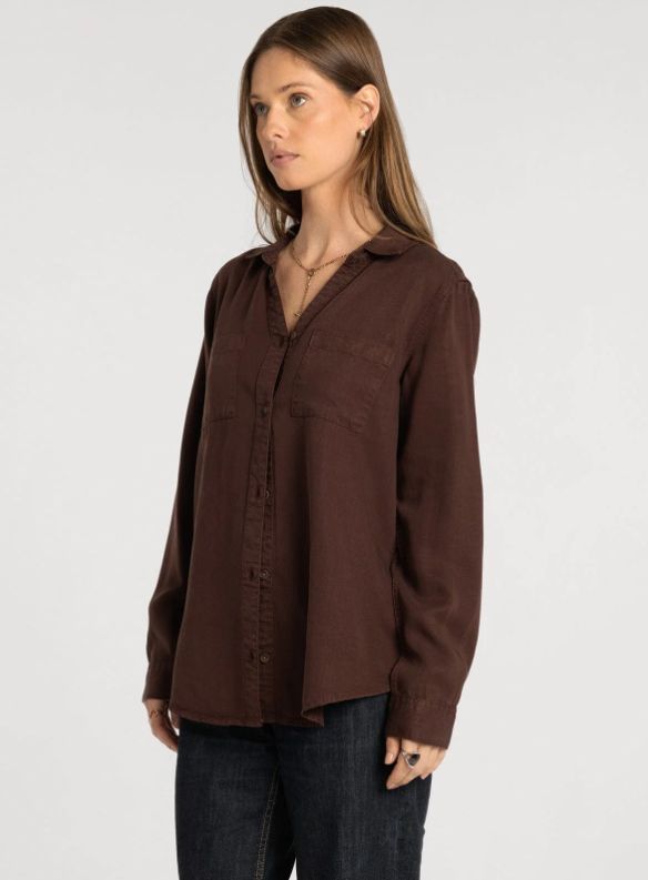 Ginger Top, Color: Deep Mahogany, Size: Small