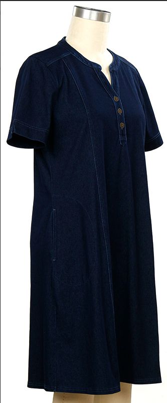Serra Denim Dress, Color: Dark Denim, Size: Small