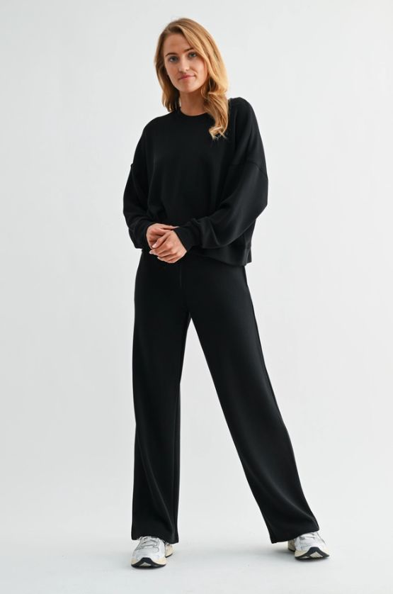 Laguna Wide-Leg Pants, Color: Black, Size: Small