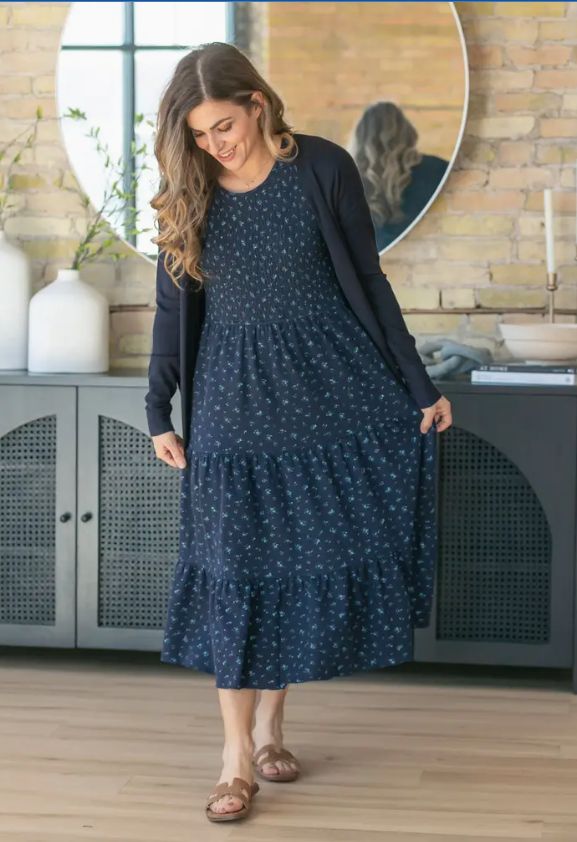 Penelope Floral Smocked Midi Dress