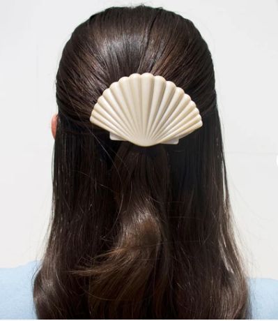 Small Shimmering Shell Hair Clip