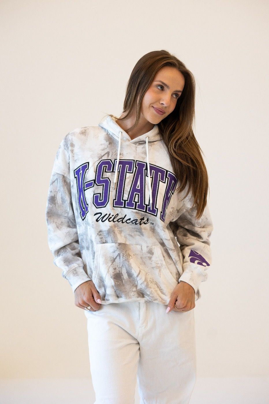Kansas State White Camo Hoodie