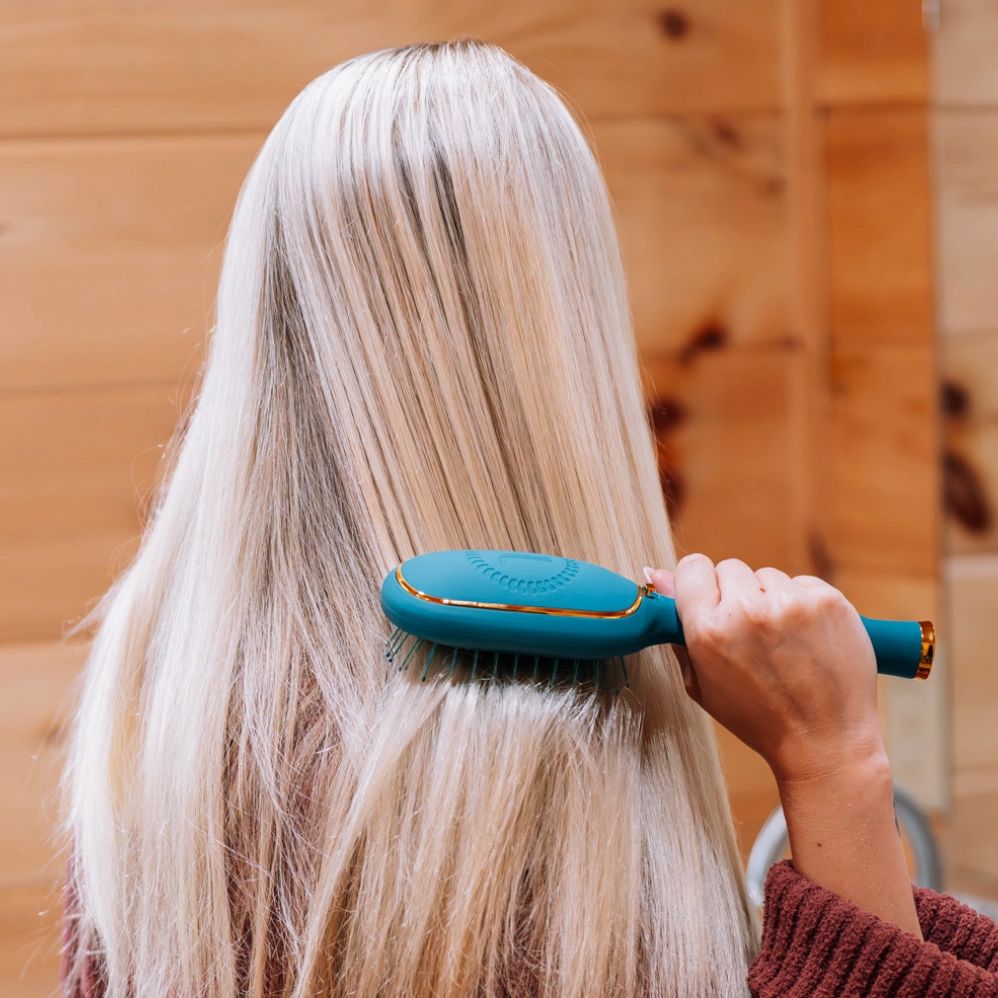 Detangler Hair Brush for Medium Hair, Color: Teal with It