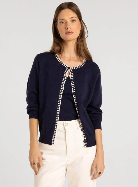 Pippa Cardigan, Color: Navy, Size: Small
