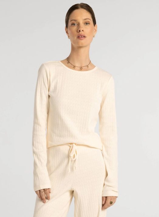 Luisa Top, Color: Eggnog, Size: Small