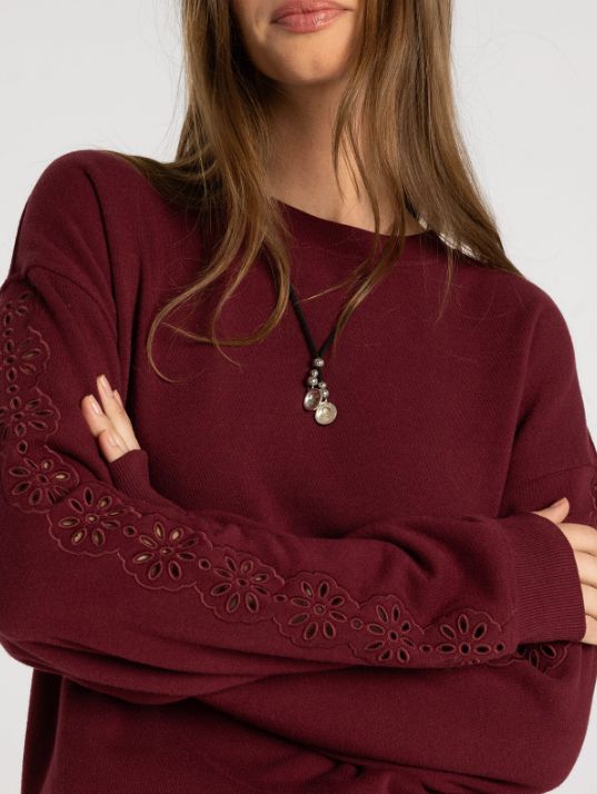 Marietta Top, Color: Zinfandel, Size: Small