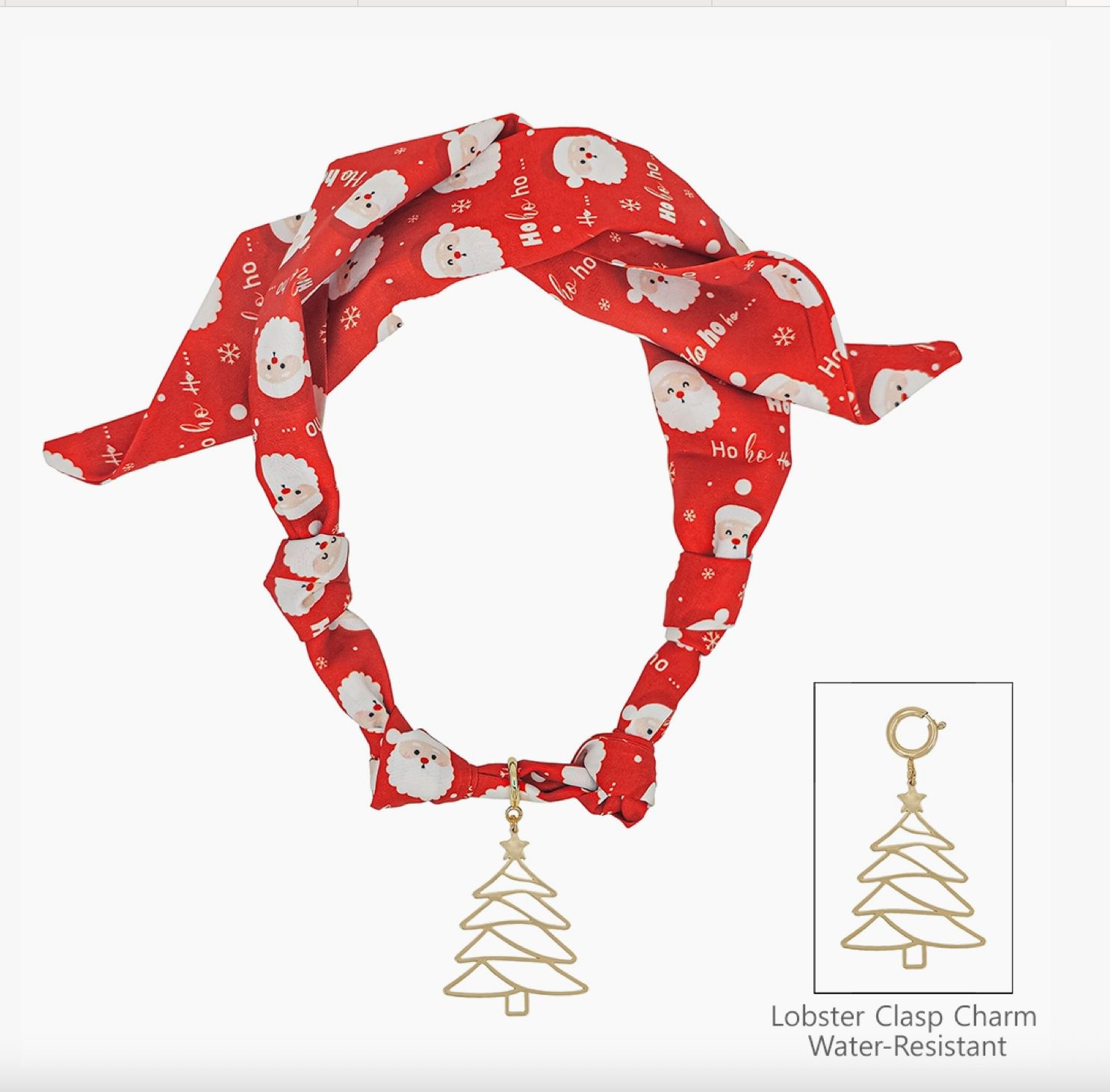 Knotted Scarf Necklace with Charms