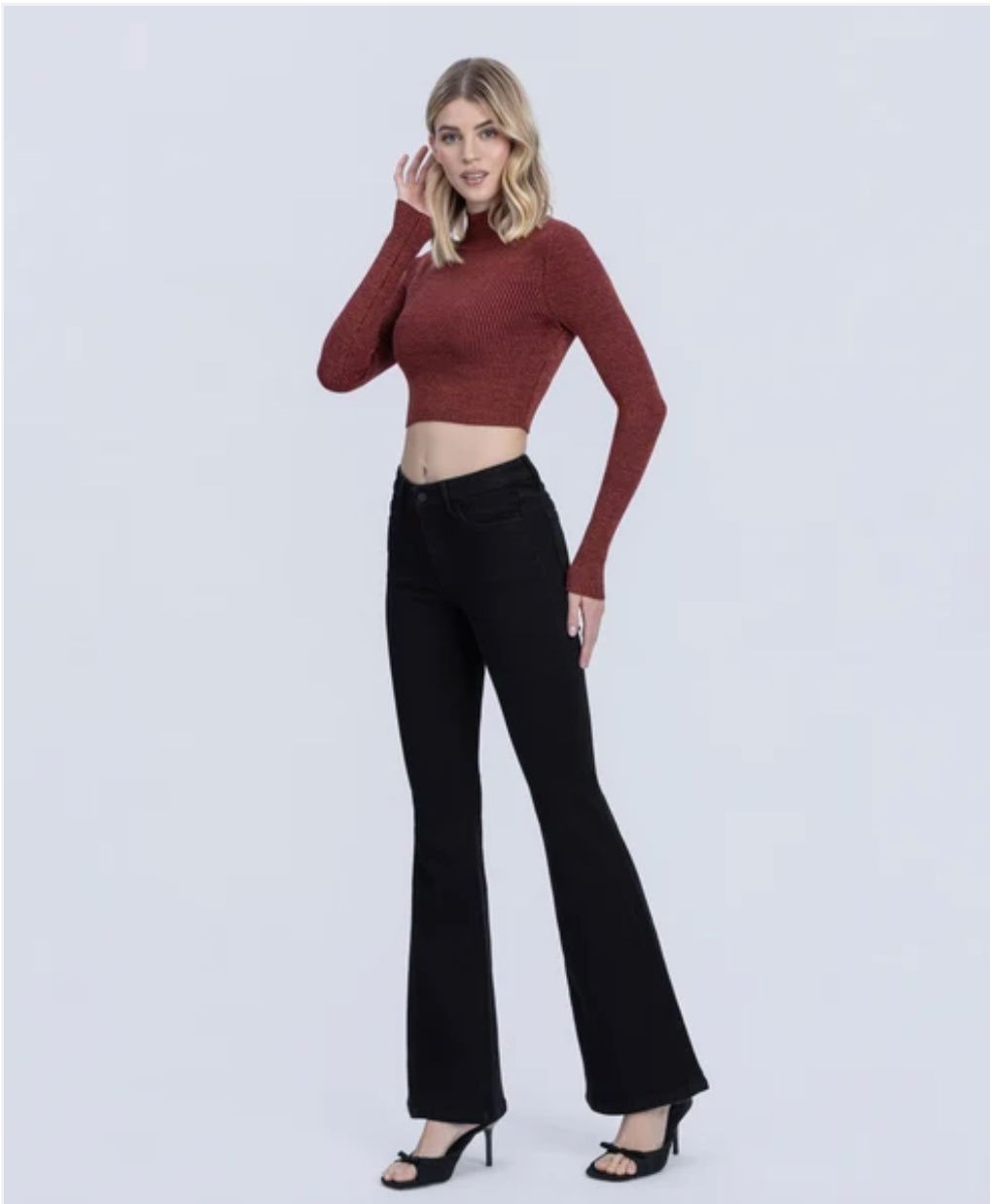 Alison | Mid Rise | Seamless Waistband | Flare Jeans
