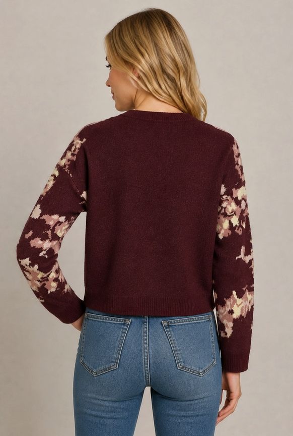 Vintage Floral Jacquard Cardigan