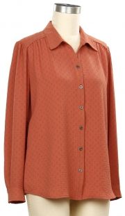 Joyful Long Sleeve Blouse, Color: Canyon Sunset, Size: Small