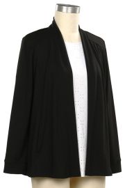 Impress Me Long Sleeve Seamed Jacket, Color: Black, Size: Small