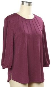 Impress Me 3/4 Sleeve Top, Color: Aunt Rose, Size: Small