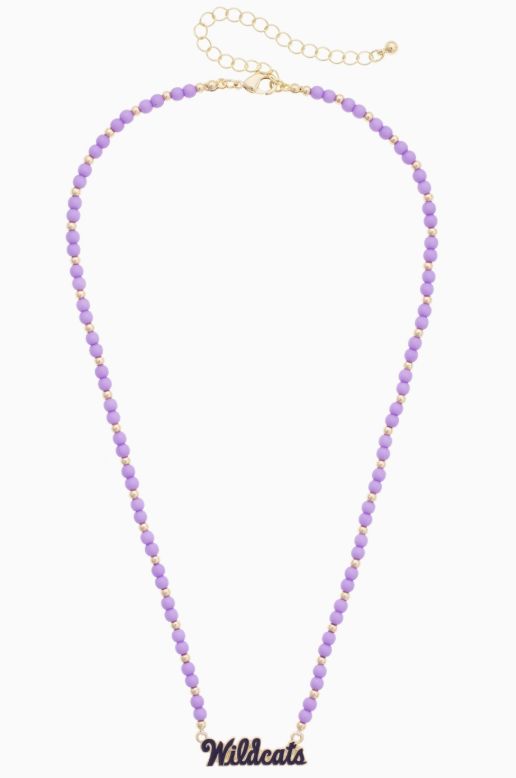 Kansas State Wildcats Beaded Spirit Necklace