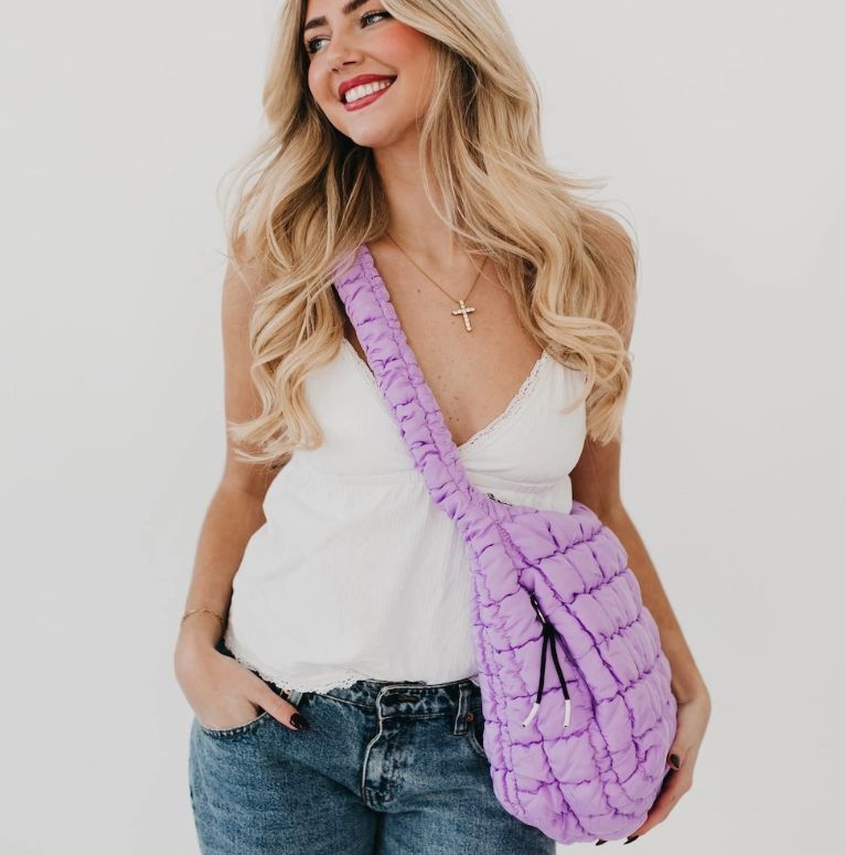 Carmen Quilted Hobo Tote Bag