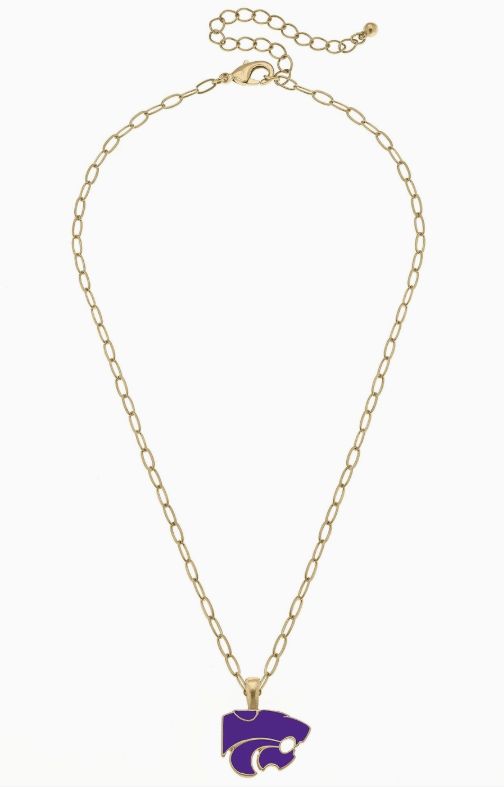 Kansas State Wildcats Enamel Pendant Necklace