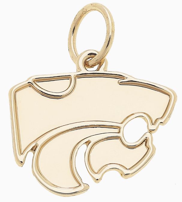 Kansas State Wildcats Shiny Gold Logo Charm