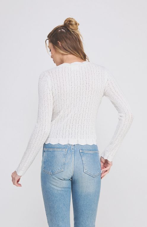 Lightweight Pointelle Cardigan
