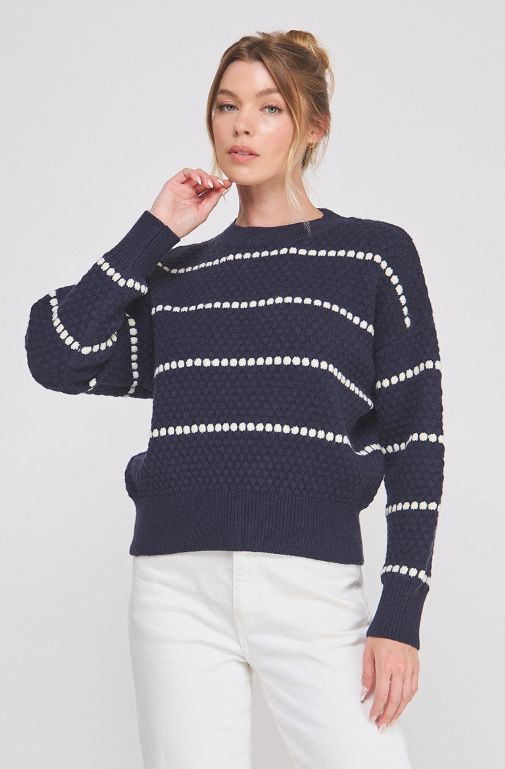 Pebble Textured Lofty, Color: Navy, Size: Small
