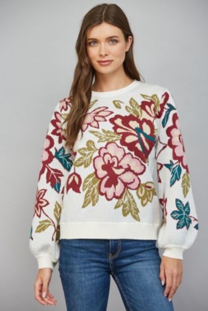 Multi Bold Floral Sweater