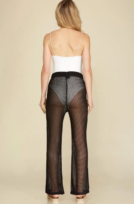 Crochet Net Vacay Long Pants