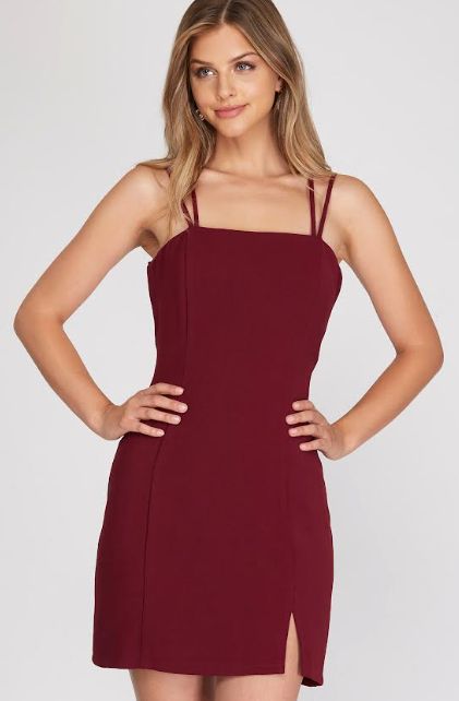 Double Strap Woven Mini Dress