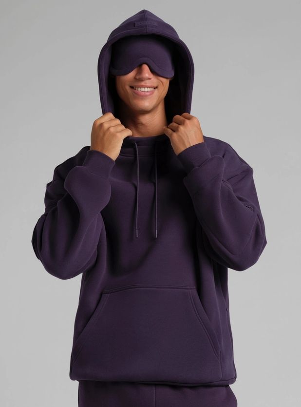 Airplane Mode Travel Hoodie - Mega, Color: Blackberry, Size: X-Small